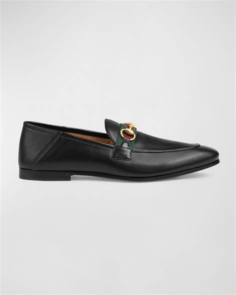 gucci men's brixton leather loafer|gucci men's suede loafers.